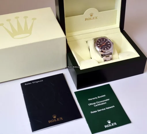 Mind-boggling Fake Rolex Milgauss 116400 Caliber 3131 Automatic Movement 40mm Steel Case Mens/unisex Watch - Image 14