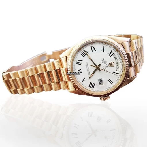 High-end Fake Rolex Day-date 36 1803 Caliber 1556 Automatic Movement 36mm Yellow Gold Case Mens/unisex Watch