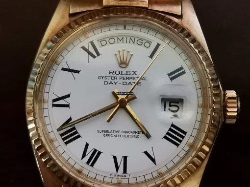 High-end Fake Rolex Day-date 36 1803 Caliber 1556 Automatic Movement 36mm Yellow Gold Case Mens/unisex Watch - Image 4