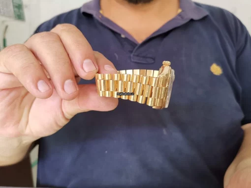 High-end Fake Rolex Day-date 36 1803 Caliber 1556 Automatic Movement 36mm Yellow Gold Case Mens/unisex Watch - Image 6