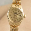 Fabulous Fake Rolex Oyster Perpetual Lady Date 6517 Caliber 1161 Automatic Movement 25mm Yellow Gold Case Womens Watch