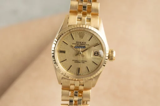 Fabulous Fake Rolex Oyster Perpetual Lady Date 6517 Caliber 1161 Automatic Movement 25mm Yellow Gold Case Womens Watch