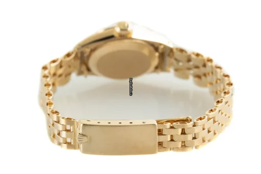 Fabulous Fake Rolex Oyster Perpetual Lady Date 6517 Caliber 1161 Automatic Movement 25mm Yellow Gold Case Womens Watch - Image 10