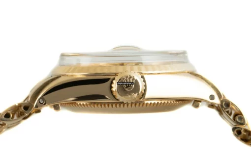 Fabulous Fake Rolex Oyster Perpetual Lady Date 6517 Caliber 1161 Automatic Movement 25mm Yellow Gold Case Womens Watch - Image 9