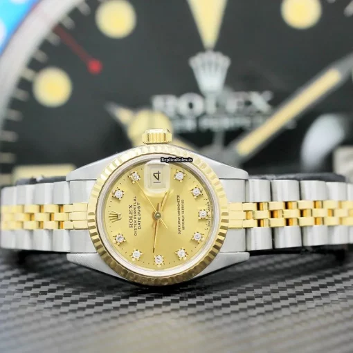 Discount Replica Rolex Lady-datejust 69173 Caliber 2135 Automatic Movement 26mm Steel Case Womens Watch - Image 4