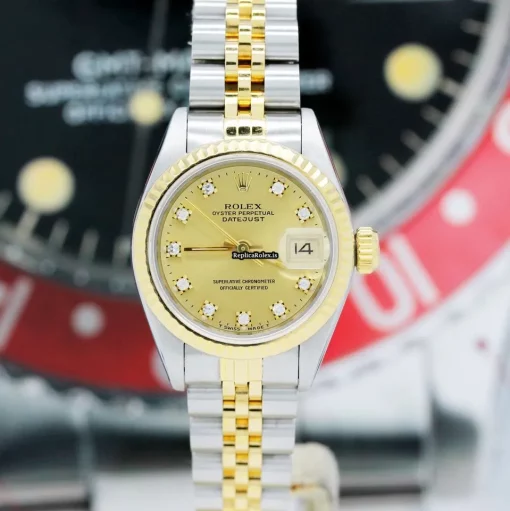 Discount Replica Rolex Lady-datejust 69173 Caliber 2135 Automatic Movement 26mm Steel Case Womens Watch - Image 5