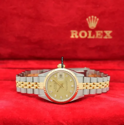 Discount Replica Rolex Lady-datejust 69173 Caliber 2135 Automatic Movement 26mm Steel Case Womens Watch - Image 6