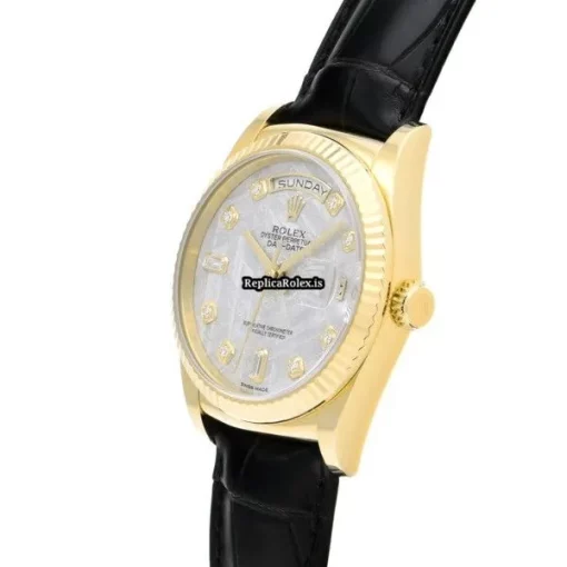 Affordable Replica Rolex Day-date 36 118138a Automatic Movement 36mm Yellow Gold Case Watch - Image 2