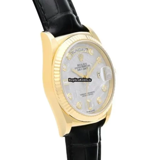 Affordable Replica Rolex Day-date 36 118138a Automatic Movement 36mm Yellow Gold Case Watch - Image 3