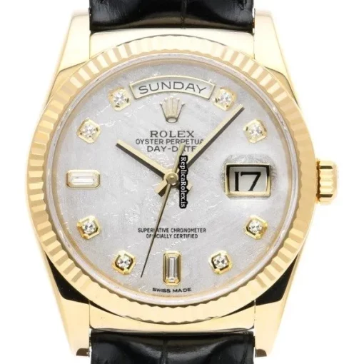 Affordable Replica Rolex Day-date 36 118138a Automatic Movement 36mm Yellow Gold Case Watch - Image 6