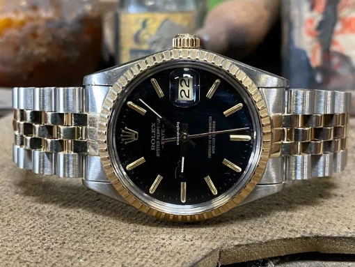 Reliable Fakes Rolex Oyster Perpetual Date 15053 Caliber 3035 Automatic Movement 34mm Gold/steel Case Mens/unisex Watch - Image 2