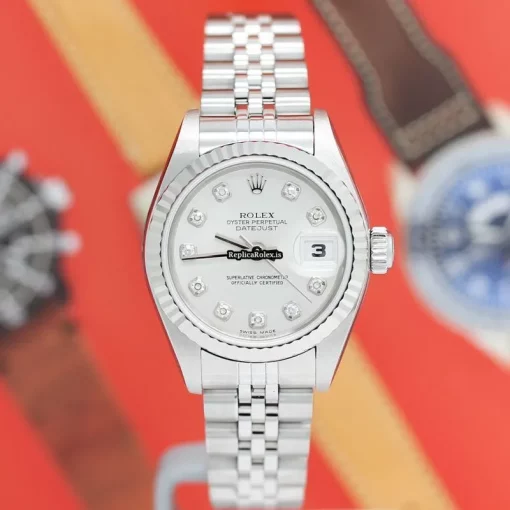 Incredible Replica Rolex Lady-datejust 79174 Caliber 2235 Automatic Movement 26mm Steel Case Womens Watch - Image 11