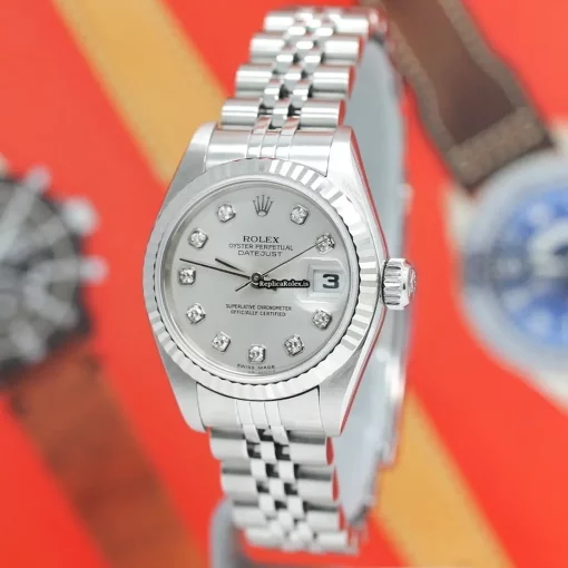 Incredible Replica Rolex Lady-datejust 79174 Caliber 2235 Automatic Movement 26mm Steel Case Womens Watch - Image 8