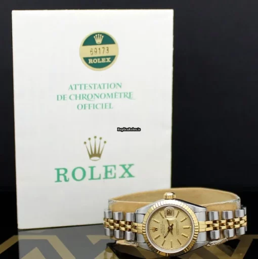 Remarkable Replica Rolex Lady-datejust 69173 Caliber 2135 Automatic Movement 26mm Steel Case Womens Watch - Image 2
