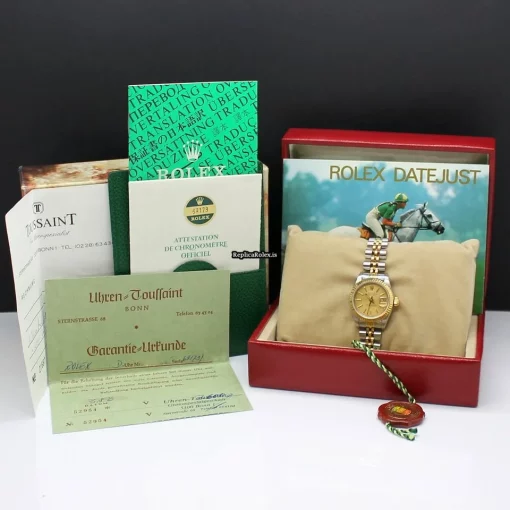 Remarkable Replica Rolex Lady-datejust 69173 Caliber 2135 Automatic Movement 26mm Steel Case Womens Watch - Image 9