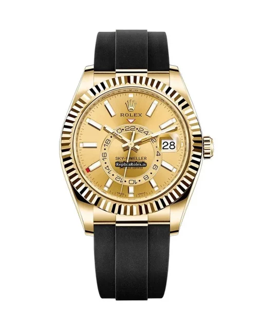 Good Copies Rolex Sky-dweller 326238-0007 Automatic Movement 42mm Yellow Gold Case Mens/unisex Watch - Image 2