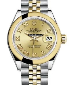 Quality Replica Rolex Lady-datejust 279163 Automatic Movement 28mm Gold/steel Case Womens Watch