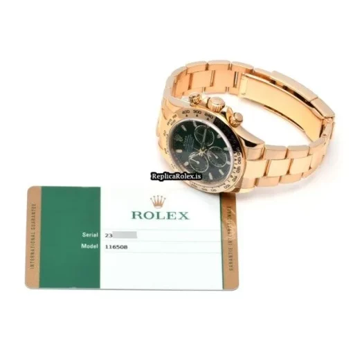 Unique Replica Rolex Daytona 116508 Caliber 4130 Automatic Movement 40mm Yellow Gold Case Watch - Image 5