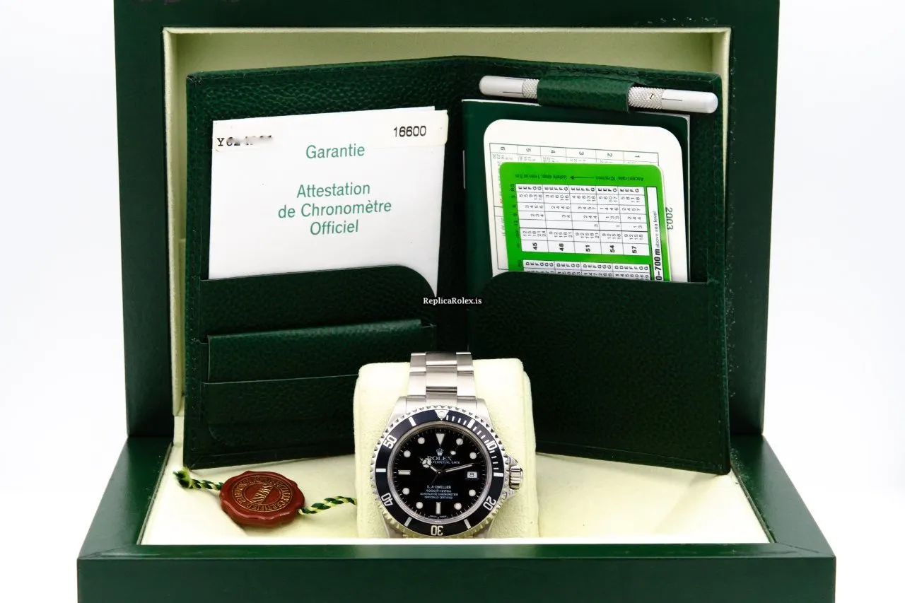 Fantastic Fake Rolex Sea-dweller 4000 16600 Caliber 3135 Automatic Movement 40mm Steel Case Mens/unisex Watch - Image 8