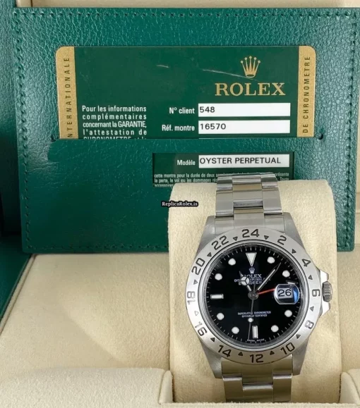 Cool Replica Rolex Explorer II 16570 Caliber 3185 Automatic Movement 40mm Steel Case Mens/unisex Watch - Image 4