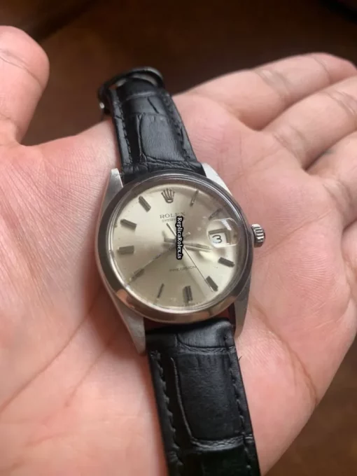 Top Fake Rolex Oyster Precision 6694 Caliber 1225 Manual Winding Movement 34x40mm Steel Case Mens/unisex Watch - Image 2