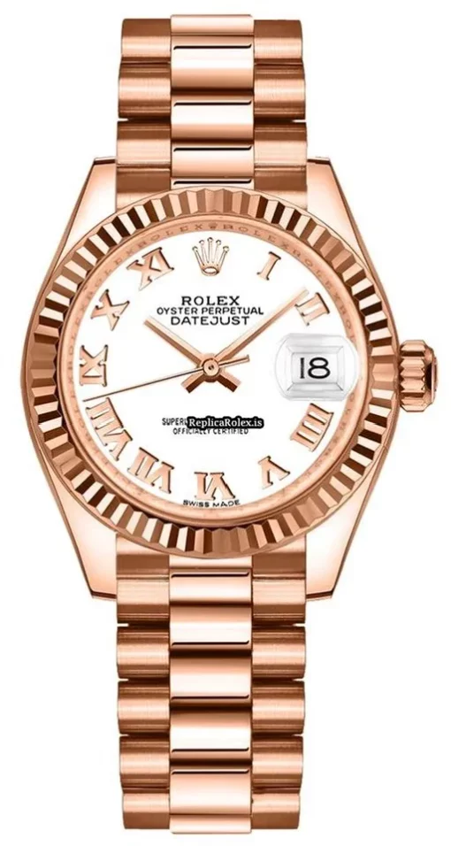 Best Replicas Rolex Lady-datejust 279175 Automatic Movement 28mm Rose Gold Case Womens Watch