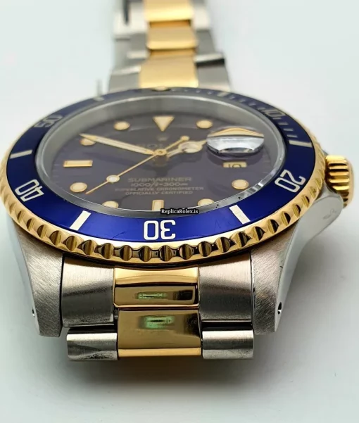 Amazing Fake Rolex Submariner Date 16613 Caliber 3135 Automatic Movement 40mm Gold/steel Case Mens/unisex Watch - Image 7