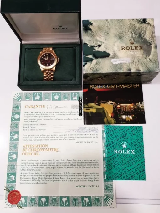 Incredible Replica Rolex Gmt-master 16758 Caliber 3075 Automatic Movement 40mm Yellow Gold Case Mens/unisex Watch - Image 4
