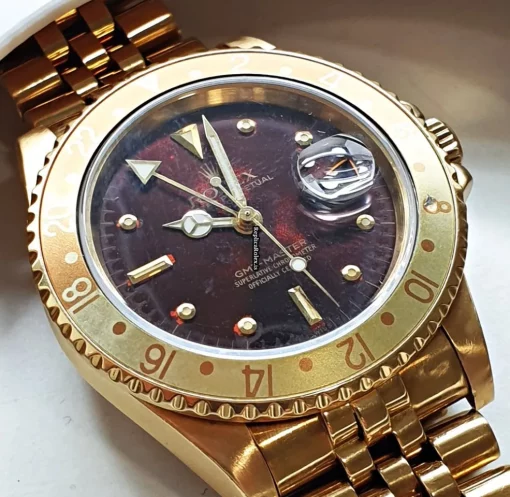 Incredible Replica Rolex Gmt-master 16758 Caliber 3075 Automatic Movement 40mm Yellow Gold Case Mens/unisex Watch - Image 9
