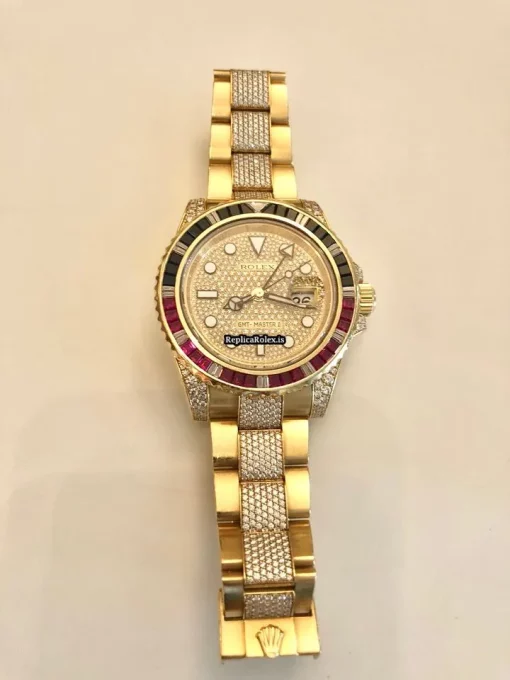 Awesome Copy Rolex Gmt-master II 116758saru Automatic Movement 40mm Yellow Gold Case Mens/unisex Watch
