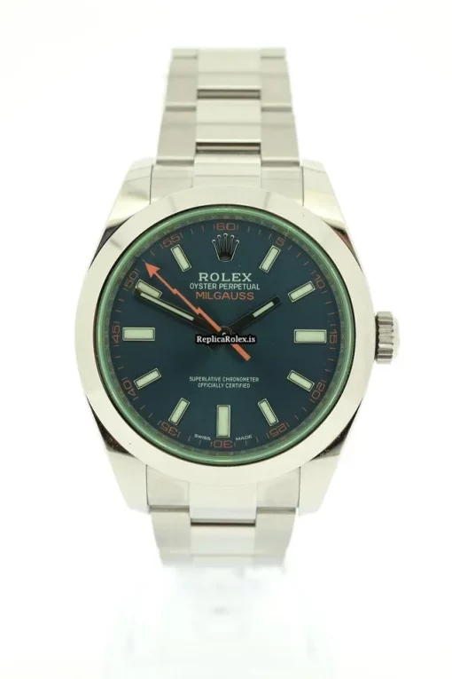 Neat Replica Rolex Milgauss 116400gv Caliber 3131 Automatic Movement 40mm Steel Case Mens/unisex Watch - Image 4