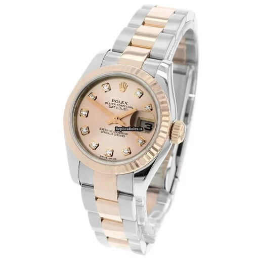 Exquisite Fake Rolex Lady-datejust 179171 Automatic Movement 26mm Steel Case Womens Watch