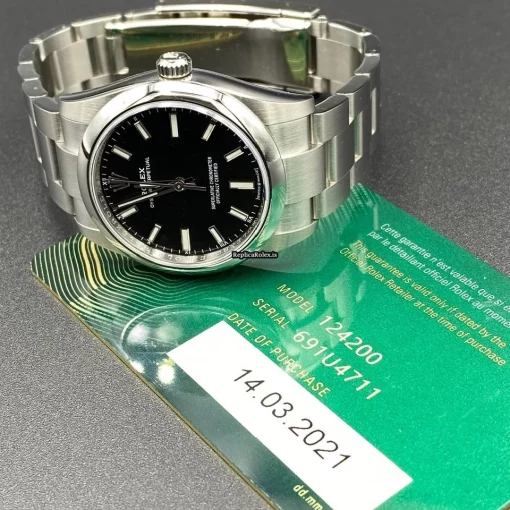 Amazing Replica Rolex Oyster Perpetual 34 124200 Caliber 2232 Automatic Movement 34mm Steel Case Mens/unisex Watch - Image 3