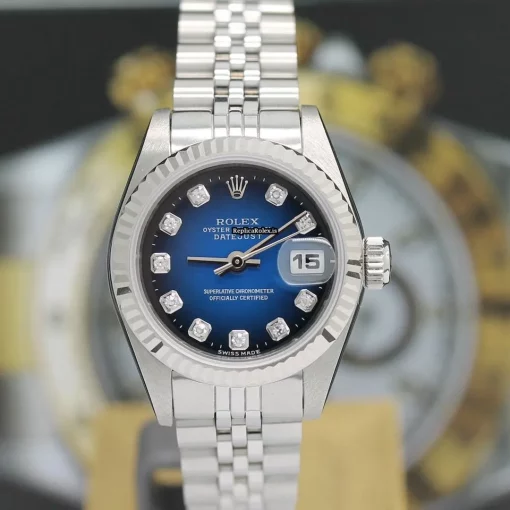 Durable Replica Rolex Lady-datejust 69174 Caliber 2135 Automatic Movement 26mm Steel Case Womens Watch - Image 3