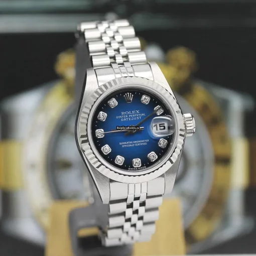 Durable Replica Rolex Lady-datejust 69174 Caliber 2135 Automatic Movement 26mm Steel Case Womens Watch - Image 6