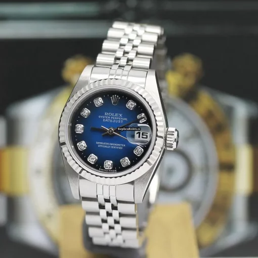 Durable Replica Rolex Lady-datejust 69174 Caliber 2135 Automatic Movement 26mm Steel Case Womens Watch - Image 7