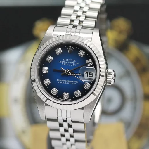 Durable Replica Rolex Lady-datejust 69174 Caliber 2135 Automatic Movement 26mm Steel Case Womens Watch - Image 8
