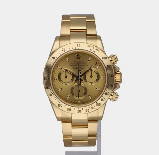 Discount Replica Rolex Daytona 116528 Caliber 4130 Automatic Movement 40mm Yellow Gold Case Mens/unisex Watch - Image 4