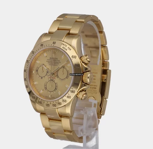 Discount Replica Rolex Daytona 116528 Caliber 4130 Automatic Movement 40mm Yellow Gold Case Mens/unisex Watch - Image 5