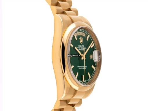 Distinctive Replica Rolex Day-date 36 118208 Caliber 3155 Automatic Movement 36mm Yellow Gold Case Mens/unisex Watch - Image 3