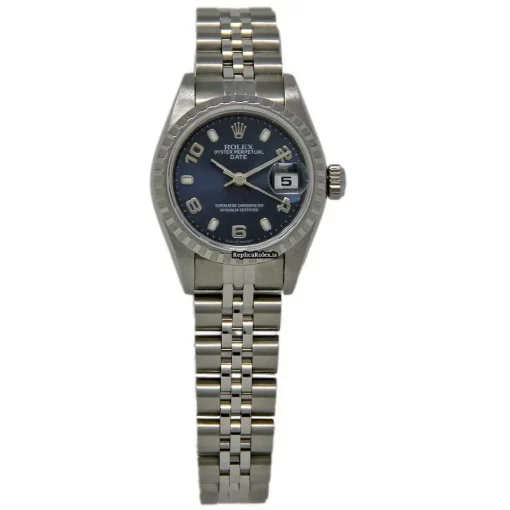 Trustworthy Replica Rolex Oyster Perpetual Lady Date 79240 Automatic Movement 26mm Steel Case Womens Watch - Image 2