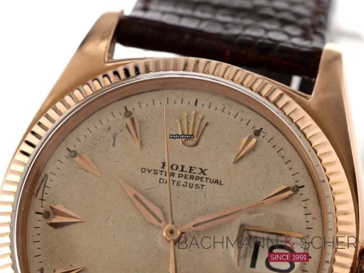 Distinctive Fake Rolex Datejust 6605 Automatic Movement 36mm Rose Gold Case Mens/unisex Watch - Image 2