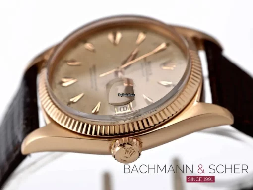 Distinctive Fake Rolex Datejust 6605 Automatic Movement 36mm Rose Gold Case Mens/unisex Watch - Image 5
