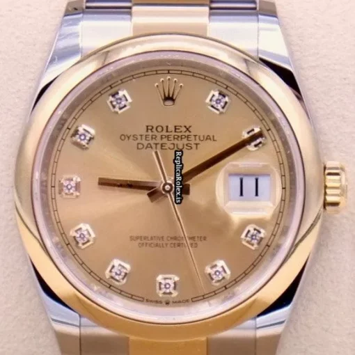 Marvellous Fake Rolex Datejust 126203 Automatic Movement 36mm Gold/steel Case Mens/unisex Watch