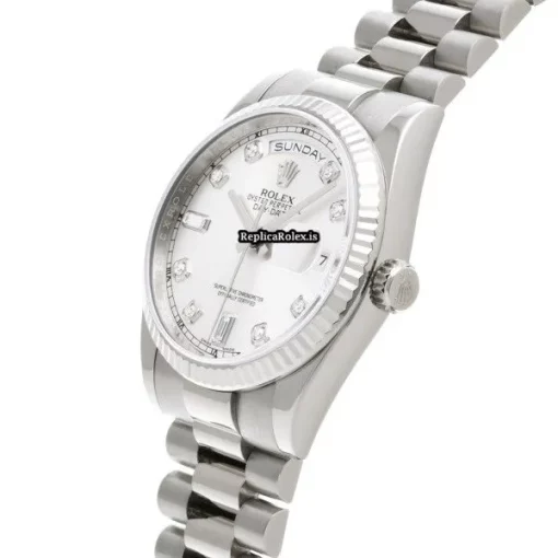 Durable Replica Rolex Day-date 36 118239a Automatic Movement 36mm White Gold Case Watch - Image 2