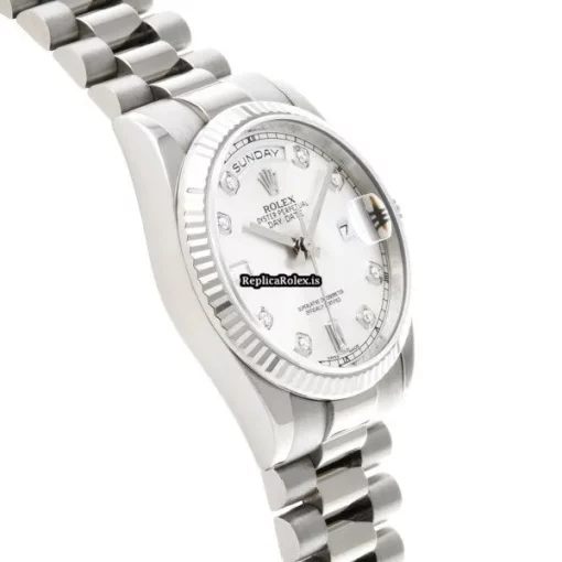 Durable Replica Rolex Day-date 36 118239a Automatic Movement 36mm White Gold Case Watch - Image 3