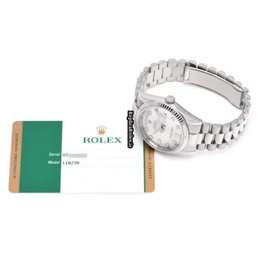 Durable Replica Rolex Day-date 36 118239a Automatic Movement 36mm White Gold Case Watch - Image 5