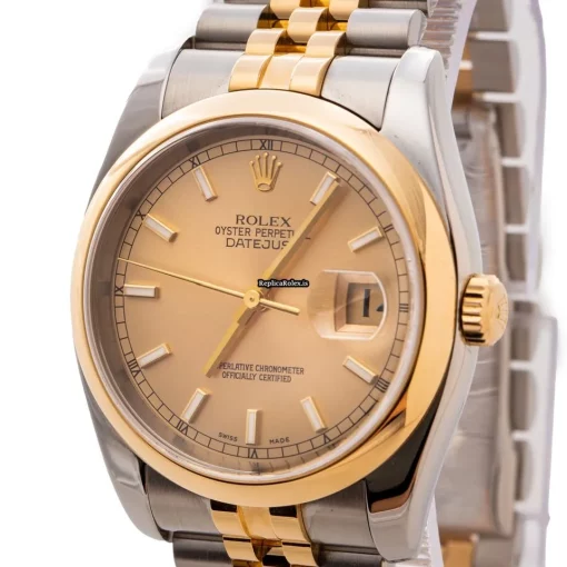 Fine Replica Rolex Datejust 116203 Caliber 3135 Automatic Movement 36mm Gold/steel Case Mens/unisex Watch