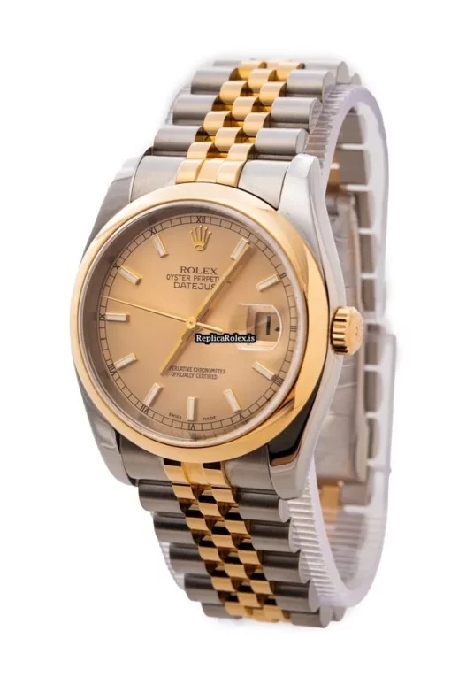 Fine Replica Rolex Datejust 116203 Caliber 3135 Automatic Movement 36mm Gold/steel Case Mens/unisex Watch - Image 3
