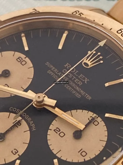 Reliable Replica Rolex Daytona 6265 Caliber 727 Manual Winding Movement 37mm Yellow Gold Case Mens/unisex Watch - Image 2